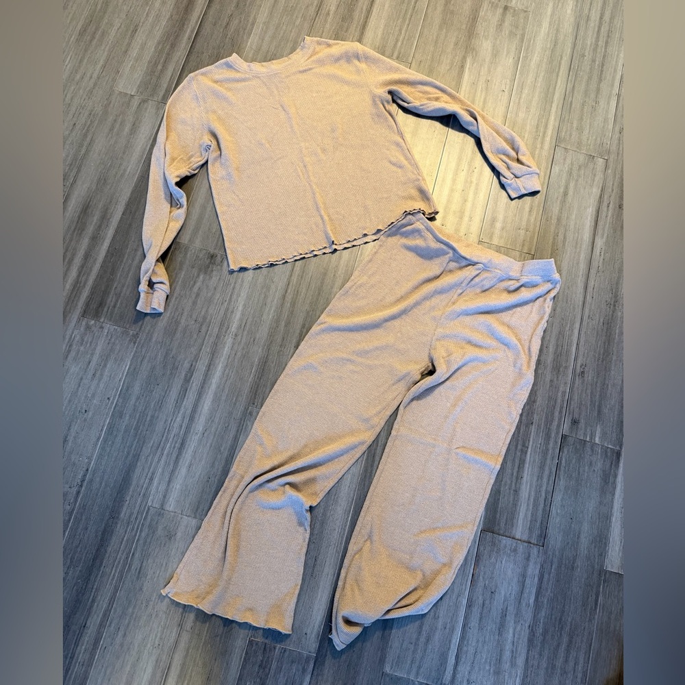 BB Dakota Kids Pajama Set in Soft Beige
